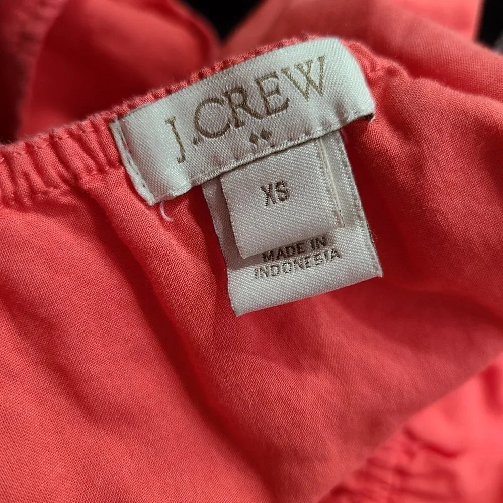 J Crew Salmon Pink Peach Linen Dress